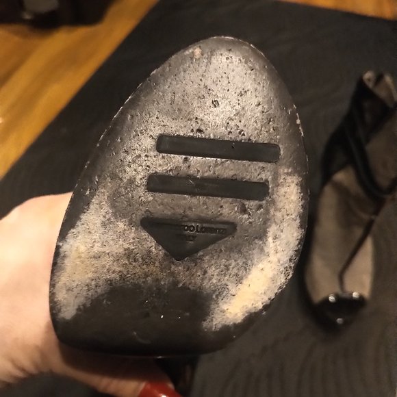 Gianmarco Lorenzi grey Suede and black Patent leather open toe bootie - Picture 7 of 10